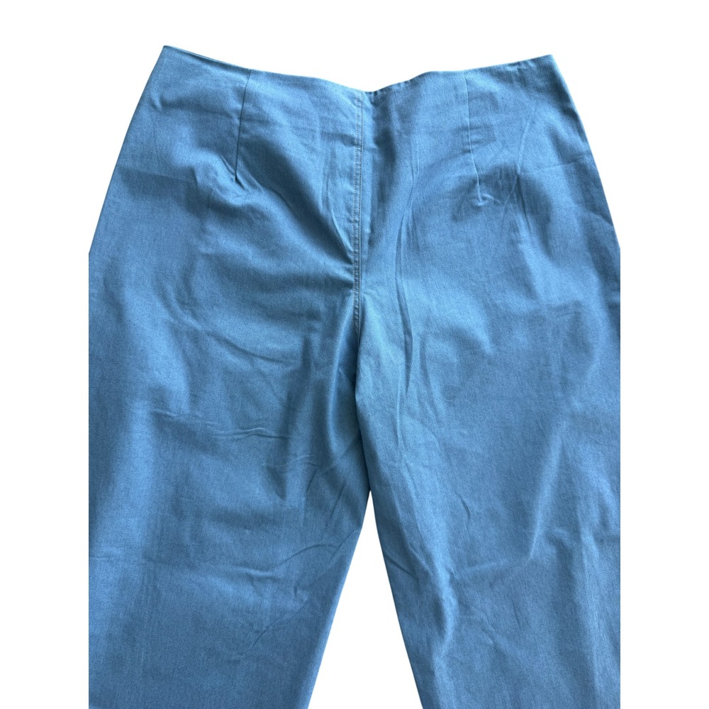 Valija Wide Leg Cotton Palazzo Pants Size 12 Blue NWT - Picture 3 of 9